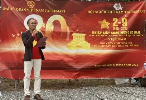 Hoạt động kỷ niệm 80 năm Quốc khánh trong cộng đồng người Việt Nam tại Romania Cộng đồng người Việt Nam tại Romania sôi nổi kỷ niệm 80 năm Quốc khánh