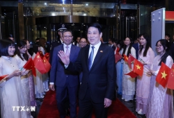 Chủ tịch nước Lương Cường đến Bắc Kinh dự lễ kỷ niệm 80 năm chiến thắng phátxít