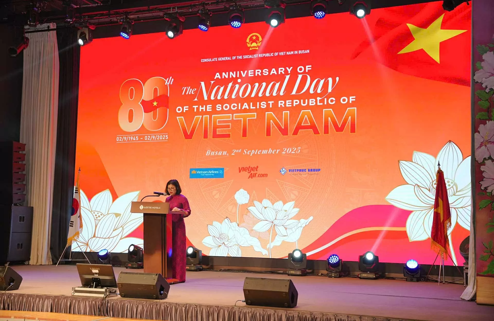 Tổng lãnh sự quán Việt Nam tại Busan tổ chức trọng thể Lễ kỷ niệm 80 năm Quốc khánh 2/9