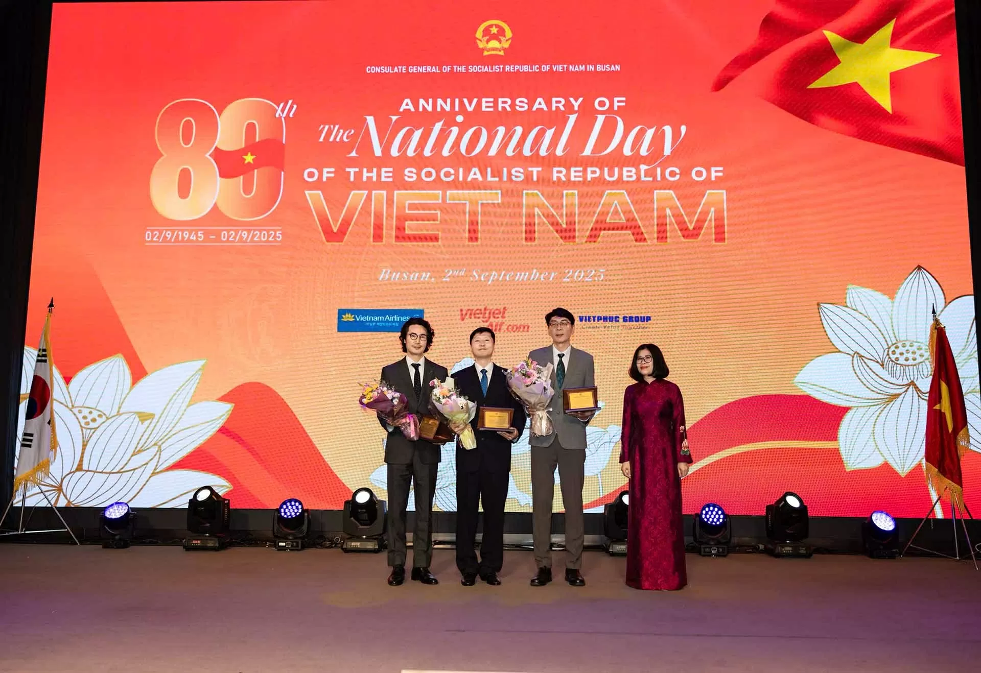Tổng lãnh sự quán Việt Nam tại Busan tổ chức trọng thể Lễ kỷ niệm 80 năm Quốc khánh 2/9
