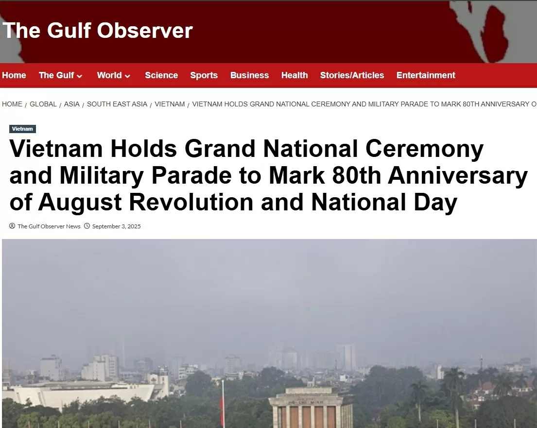 Bài viết trên trang web của The Gulf Observer.