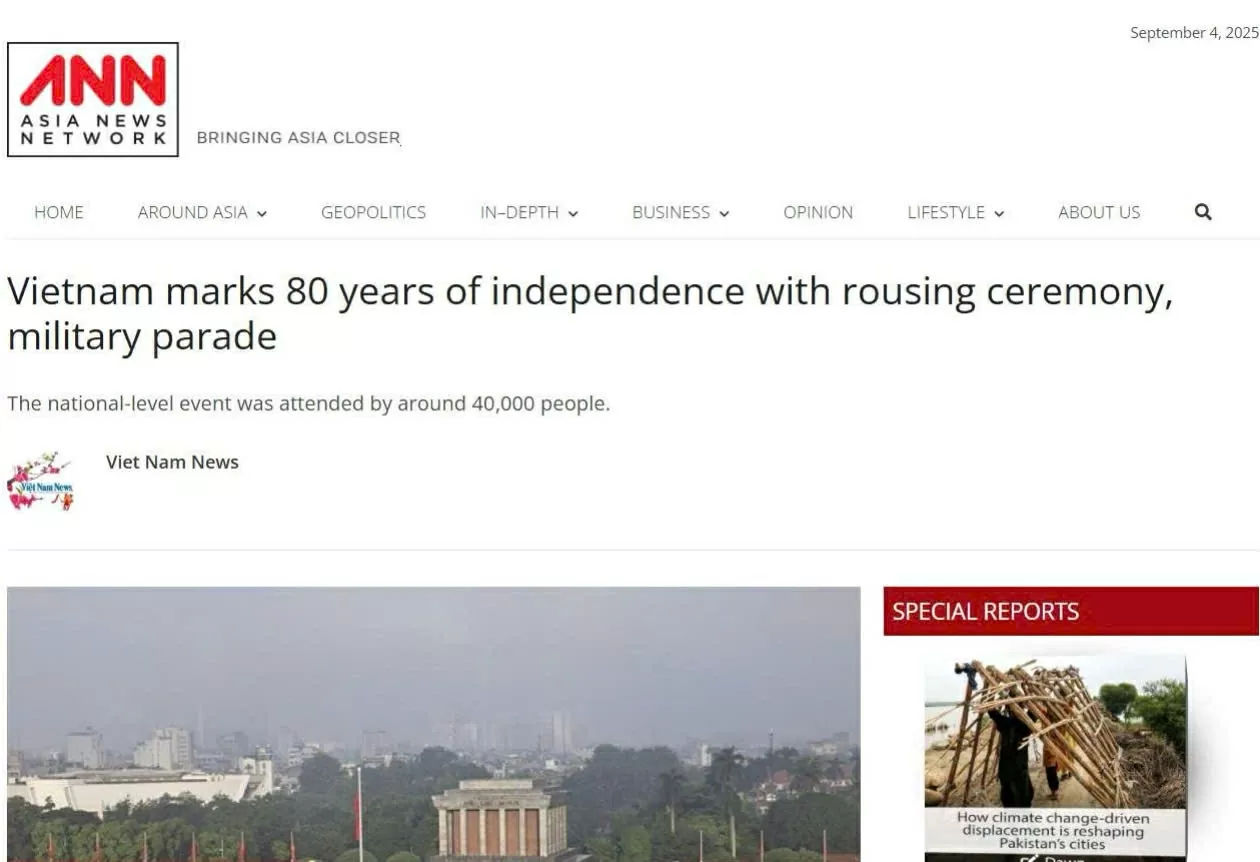 Bài viết trên trang web của Asia News Network. Bài viết trên trang web của Asia News Network.