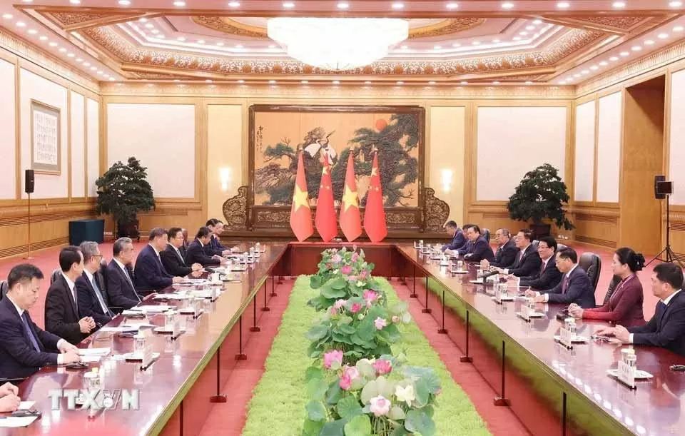 Chủ tịch nước Lương Cường hội đàm với Tổng Bí thư, Chủ tịch nước Trung Quốc Tập Cận Bình Chủ tịch nước Lương Cường hội đàm với Tổng Bí thư, Chủ tịch nước Trung Quốc Tập Cận Bình