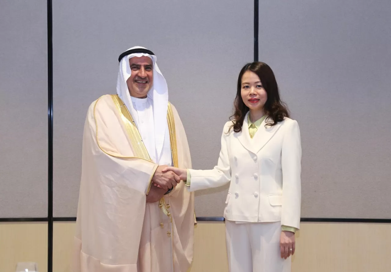 Thứ trưởng Ngoại giao Nguyễn Minh Hằng tiếp đón Trợ lý Bộ trưởng Đầu tư Saudi Arabia Tiến sĩ Abdullah Ali Al-Dubaikhi. (Ảnh: Thành Long) Thứ trưởng Ngoại giao Nguyễn Minh Hằng tiếp đón Trợ lý Bộ trưởng Đầu tư Saudi Arabia Tiến sĩ Abdullah Ali Al-Dubaikhi. (Ảnh: Thành Long)