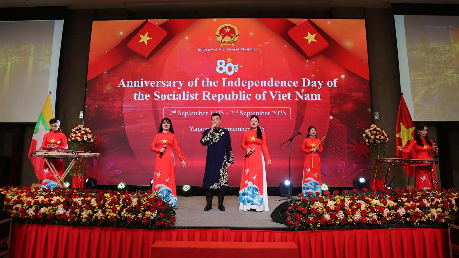 Trang trọng Lễ kỷ niệm 80 năm Quốc khánh Việt Nam tại tại Myanmar
