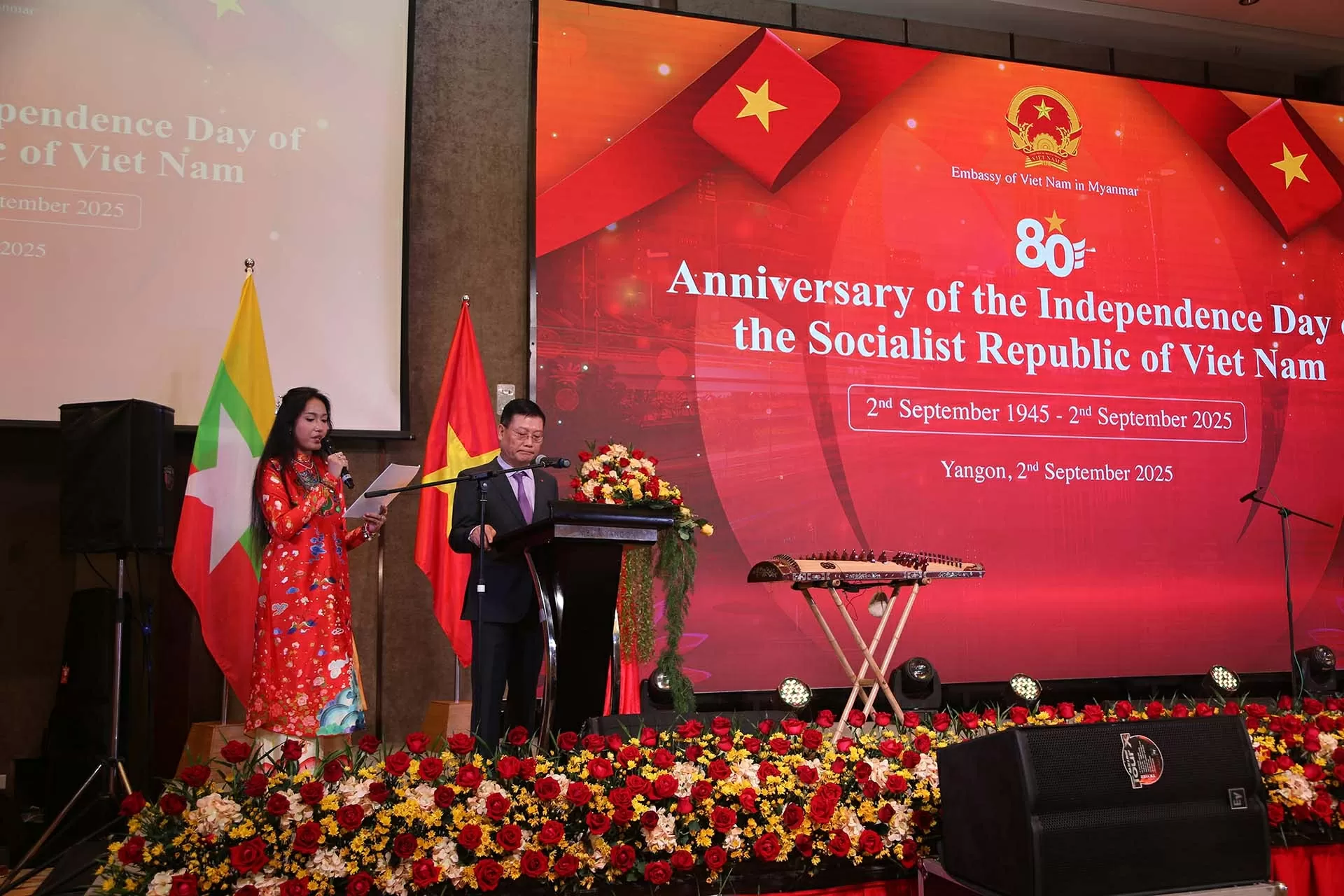 Trang trọng Lễ kỷ niệm 80 năm Quốc khánh Việt Nam tại tại Myanmar