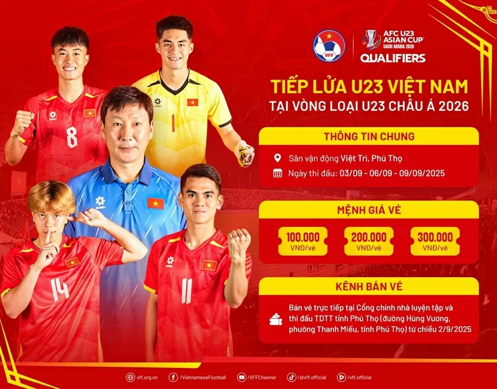 Xem trực tiếp trận đấu U23 Singapore và U23 Việt Nam trên VTV5 và các nền tảng FPT Play