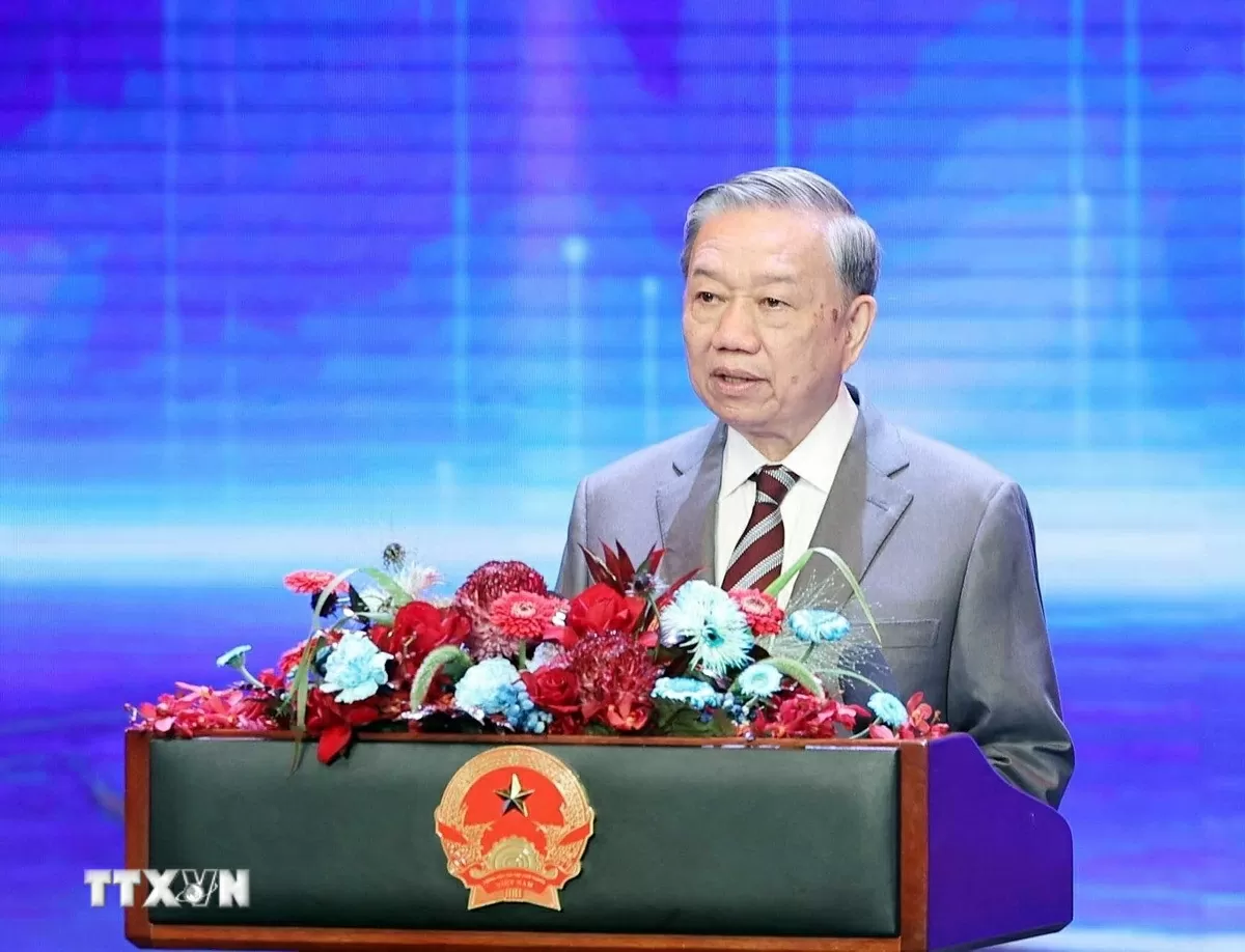 Tổng Bí thư Tô Lâm phát biểu chỉ đạo. (Ảnh: Thống Nhất/TTXVN)
