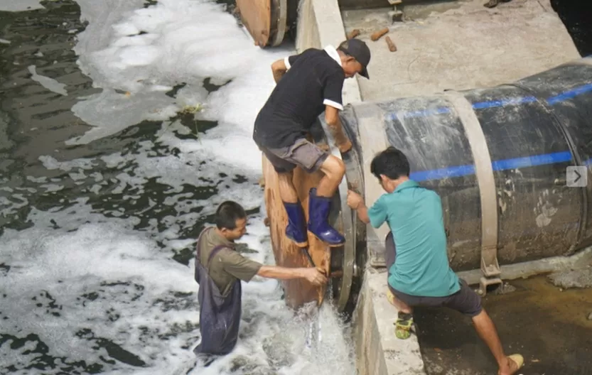 Hà Nội: Bơm nước từ hồ Tây qua hai đường ống riêng về sông Tô Lịch