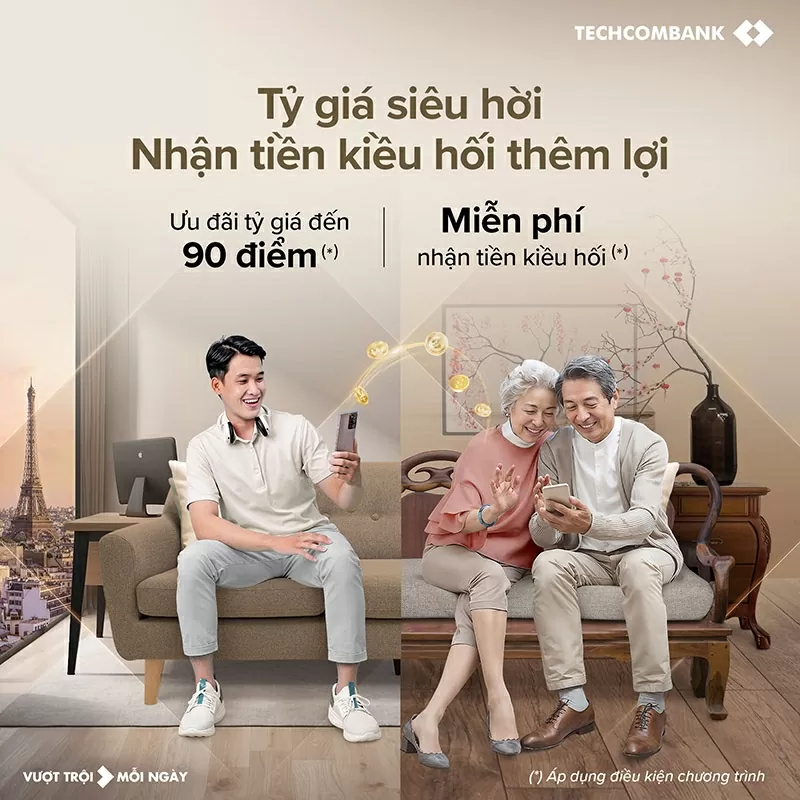 Nhận tiền chuyển về từ nước ngoài với tỷ giá siêu hời.