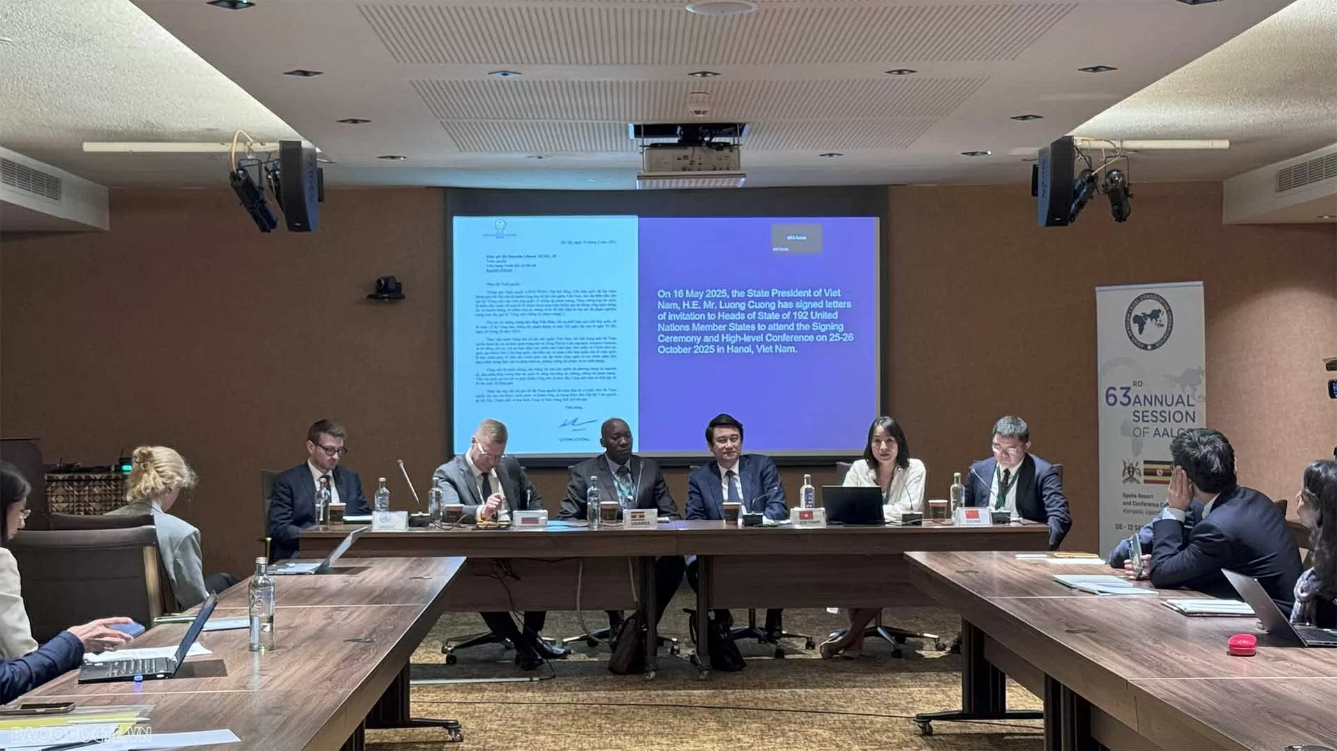 Việt Nam tham dự Hội nghị lần thứ 63 của AALCO tại Uganda và giới thiệu về Lễ mở ký Công ước của LHQ về chống tội phạm mạng