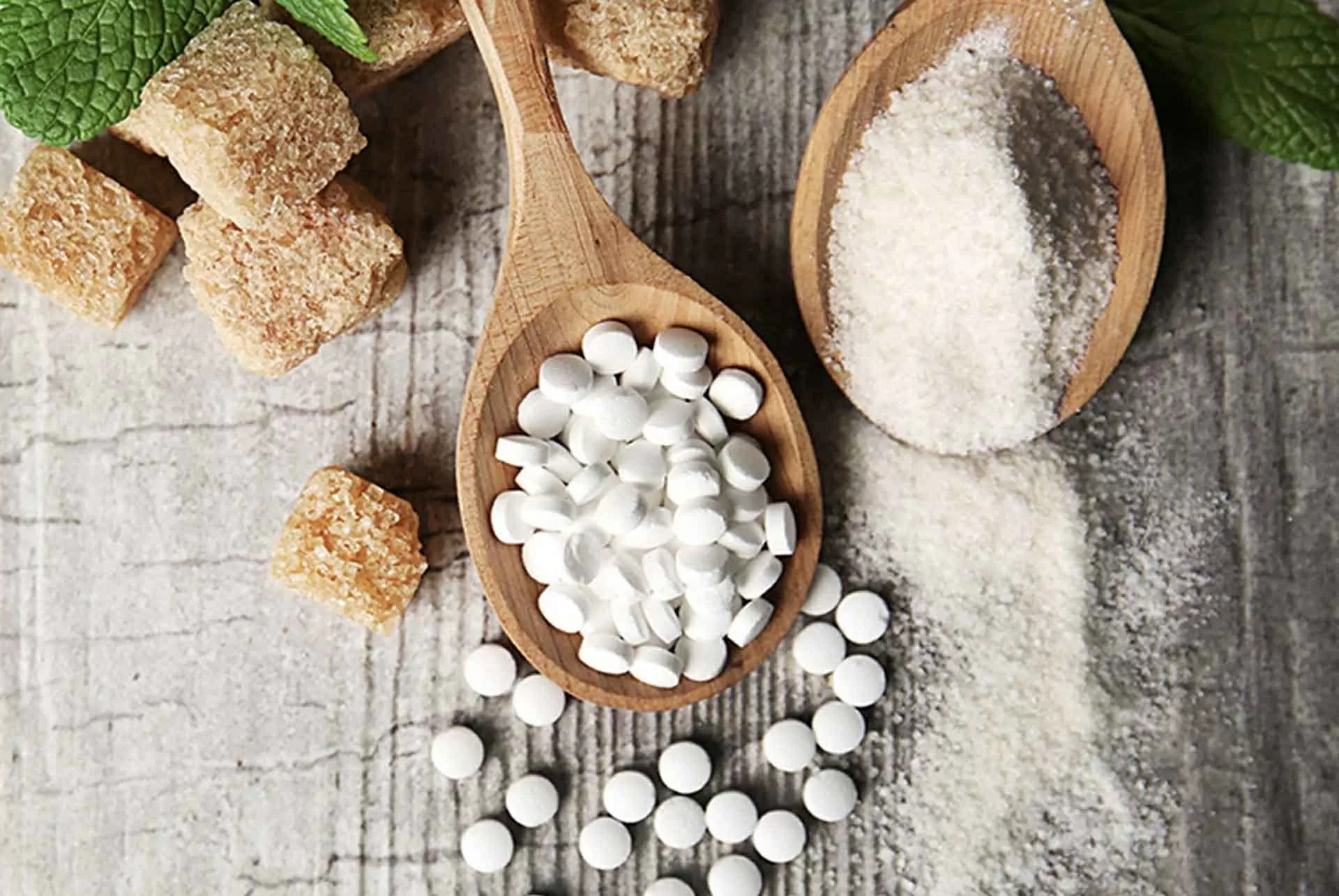 Các loại đường nhân tạo thường được dùng trong thực phẩm và đồ uống ít calo. (Nguồn: That Sugar Movement)