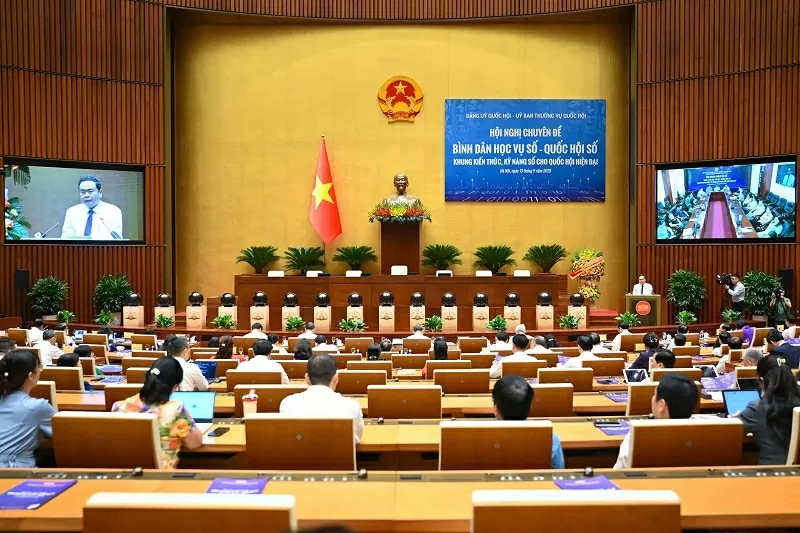 Tổng Bí thư Tô Lâm dự Hội nghị chuyên đề 'Bình dân học vụ số - Quốc hội số'