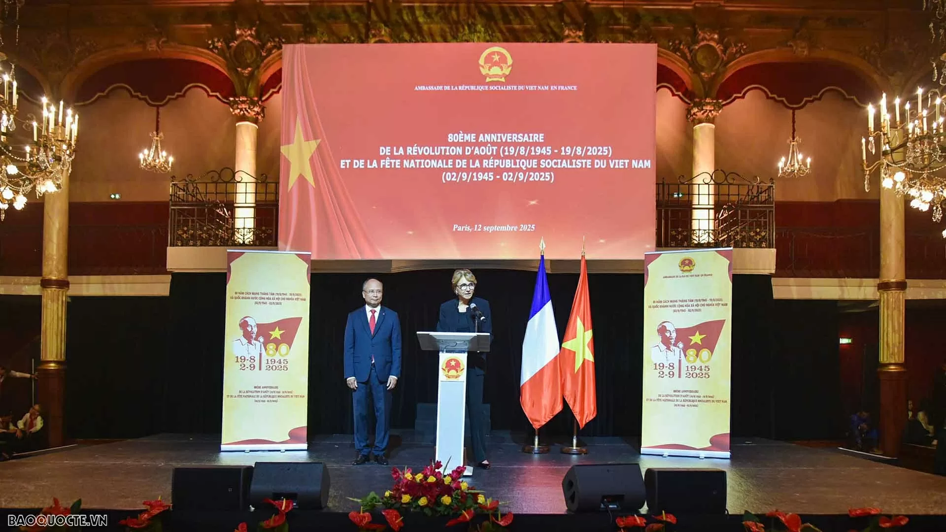 Đại sứ quán Việt Nam tại Pháp tổ chức kỷ niệm 80 năm Quốc khánh 2/9