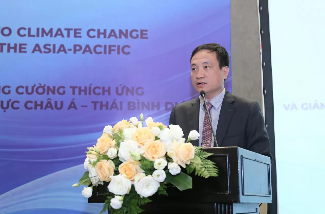 Ông Phạm Quang Toản, Phó Cục trưởng Cục Thủy sản, Bộ Nông nghiệp và Môi trường phát biểu khai mạc Hội thảo. (Ảnh: Thành Long)