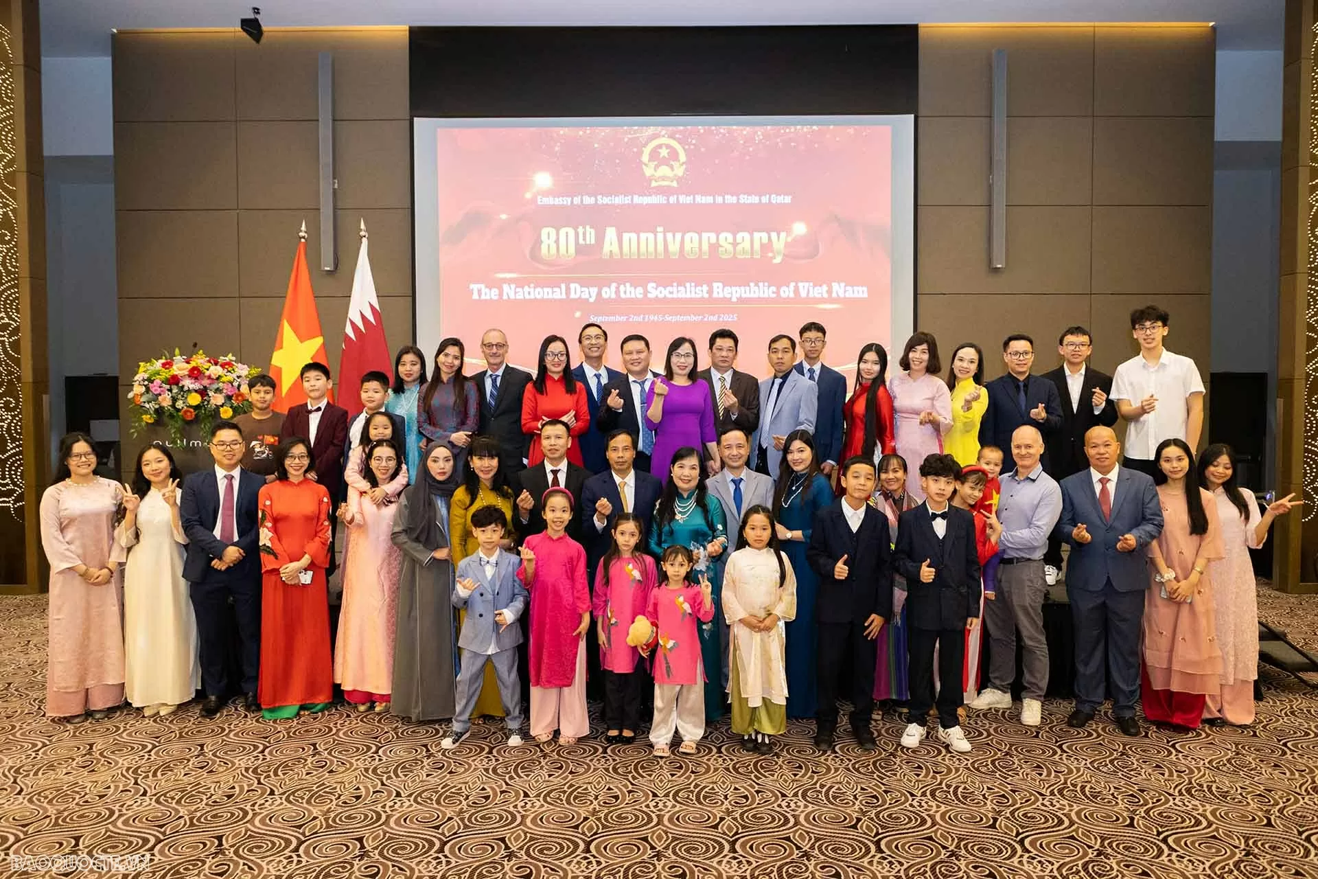 Đại sứ quán Việt Nam tại Qatar long trọng tổ chức Lễ kỷ niệm 80 năm Quốc khánh Đại sứ quán Việt Nam tại Qatar long trọng tổ chức Lễ kỷ niệm 80 năm Quốc khánh