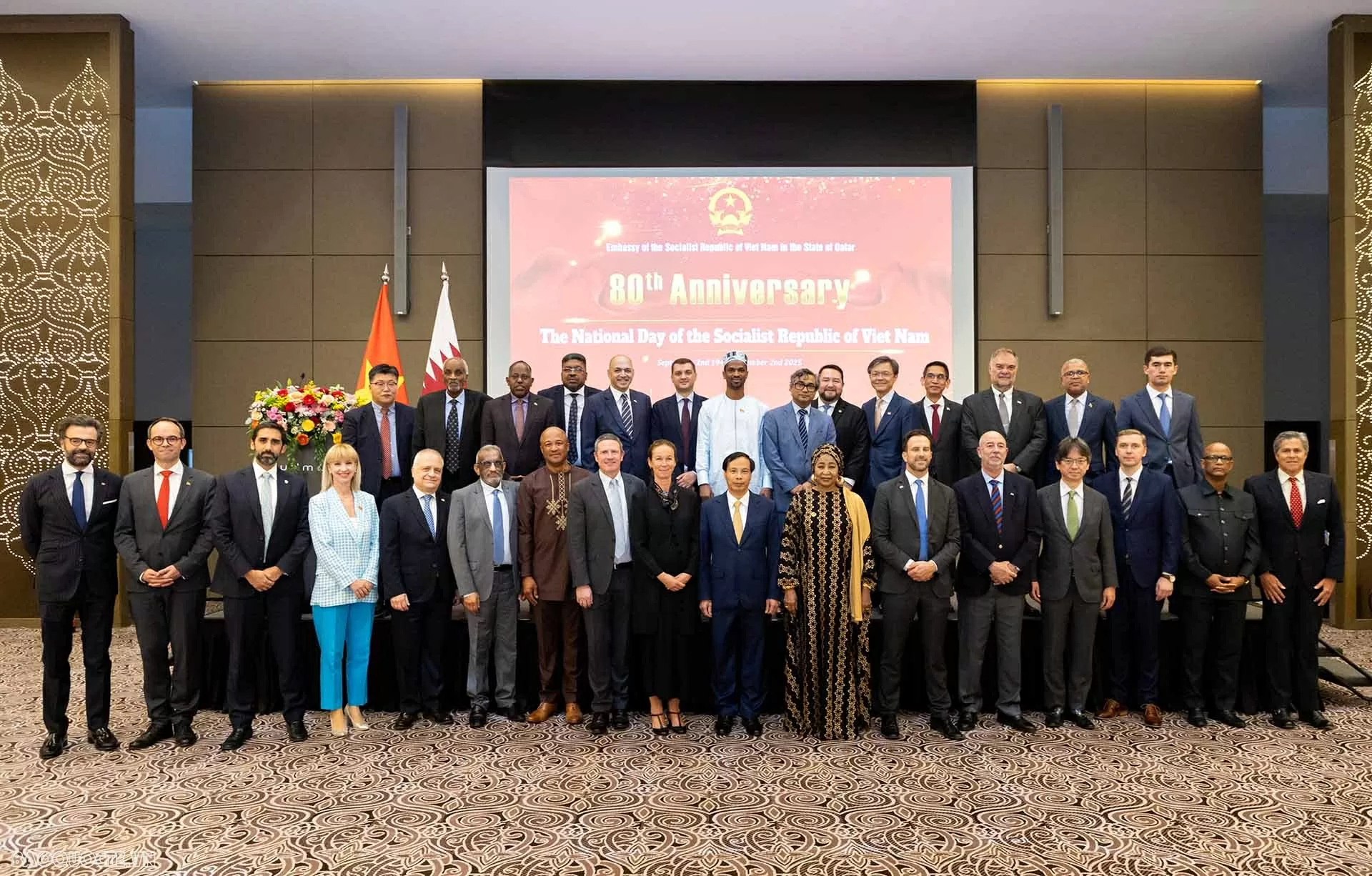 Đại sứ quán Việt Nam tại Qatar long trọng tổ chức Lễ kỷ niệm 80 năm Quốc khánh Đại sứ quán Việt Nam tại Qatar long trọng tổ chức Lễ kỷ niệm 80 năm Quốc khánh