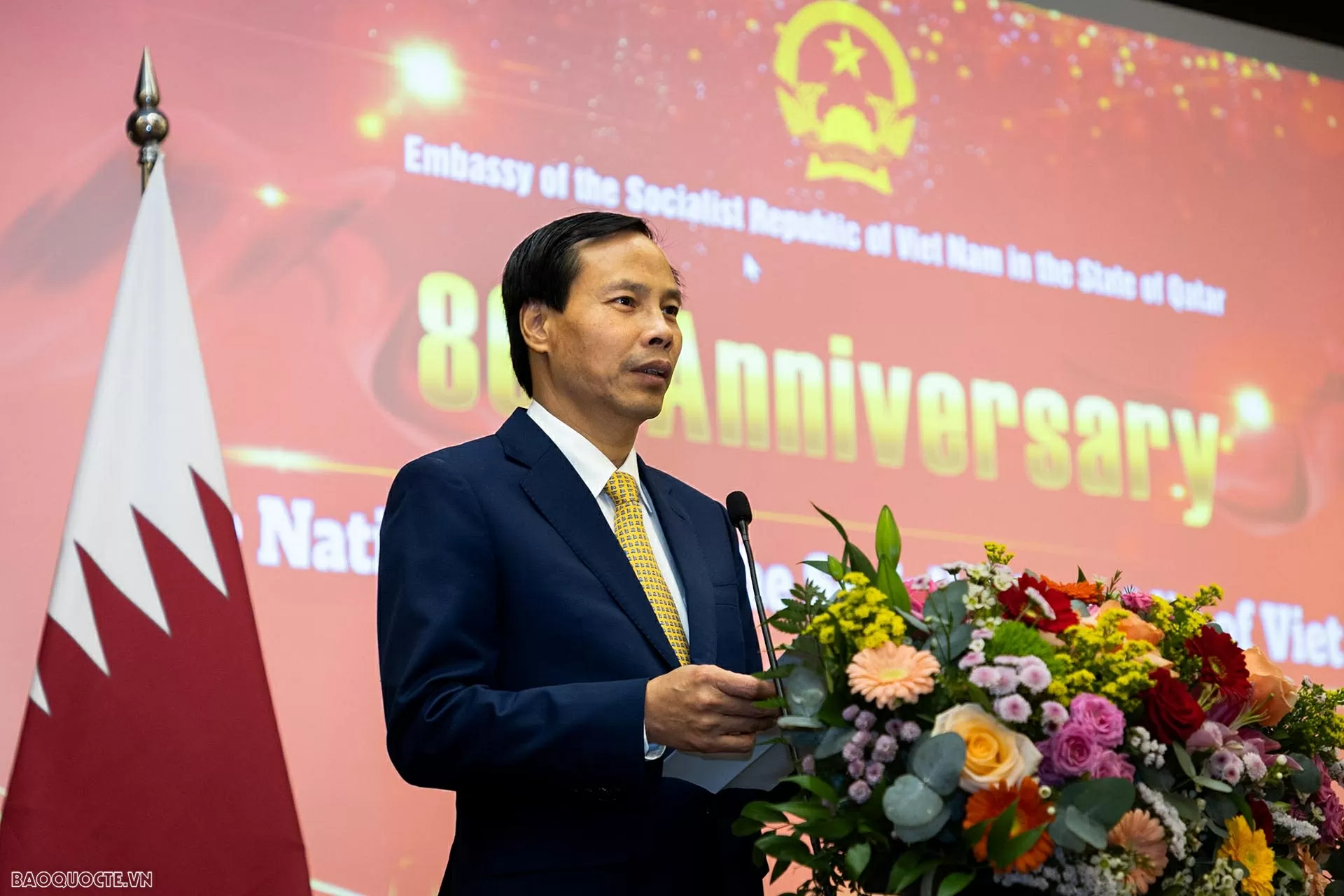 Đại sứ quán Việt Nam tại Qatar long trọng tổ chức Lễ kỷ niệm 80 năm Quốc khánh Đại sứ quán Việt Nam tại Qatar long trọng tổ chức Lễ kỷ niệm 80 năm Quốc khánh