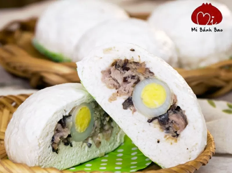Hình ảnh chiếc bánh bao truyền thống quen thuộc