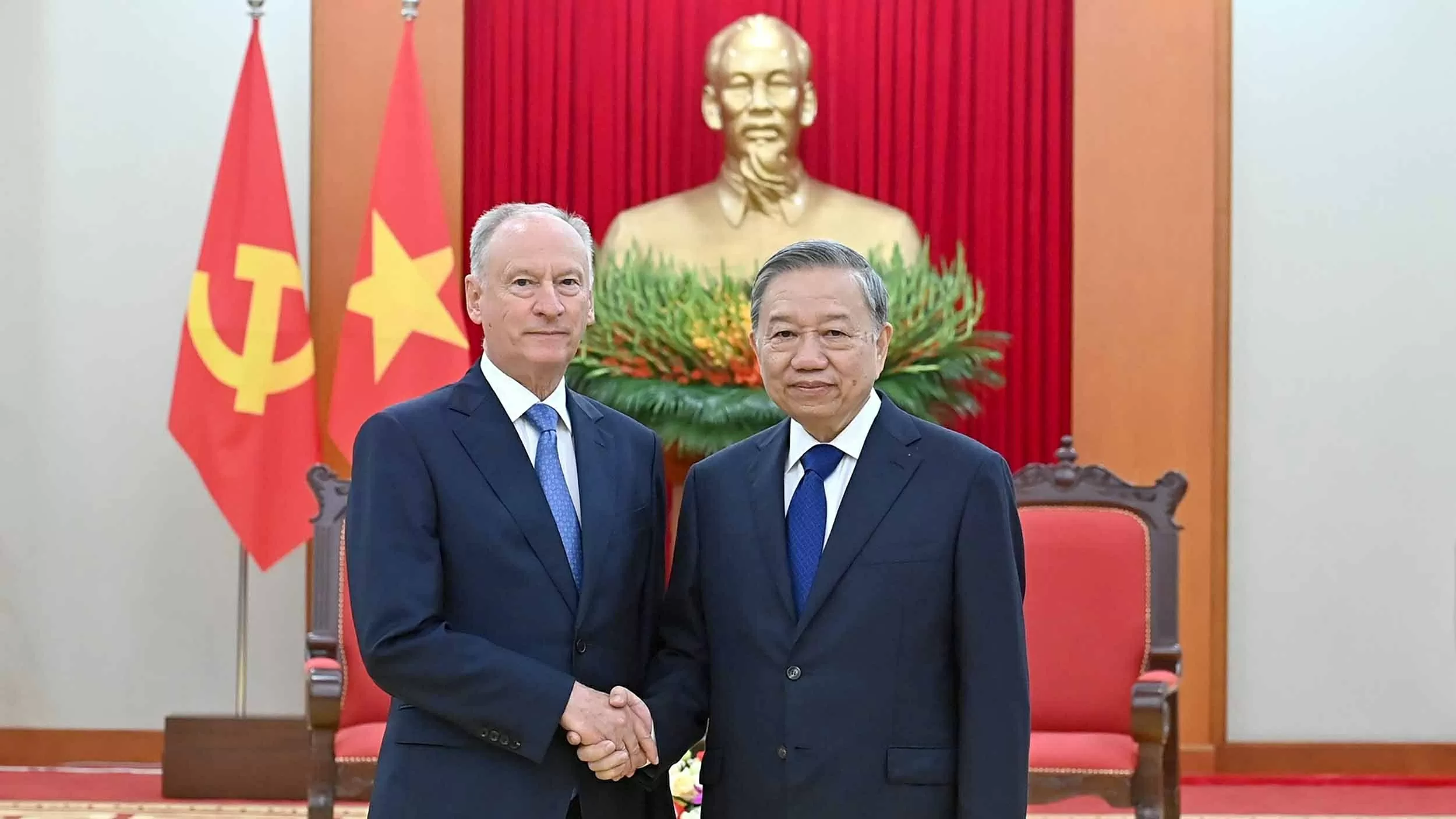 Tổng Bí thư Tô Lâm tiếp Trợ lý Tổng thống, Chủ tịch Hội đồng Biển Liên bang Nga