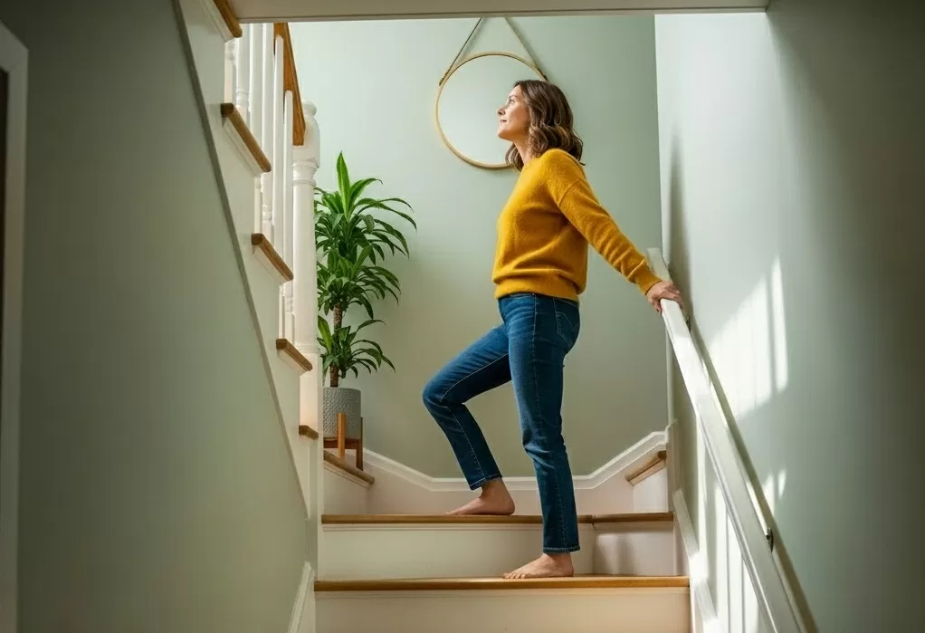 Leo khoảng 50 bậc cầu thang mỗi ngày mang lại tác động đáng kể đối với sức khỏe tim mạch, tăng sức bền, cải thiện trao đổi chất Leo khoảng 50 bậc cầu thang mỗi ngày mang lại tác động đáng kể đối với sức khỏe tim mạch, tăng sức bền, cải thiện trao đổi chất