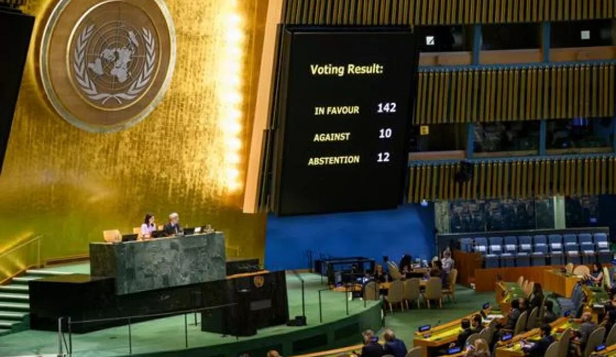 Kết quả bỏ phiếu tại Đại hội đồng Liên hợp quốc khóa 80 về nghị quyết liên quan giải pháp hai nhà nước giữa Israel và Palestine. (Nguồn: UN)