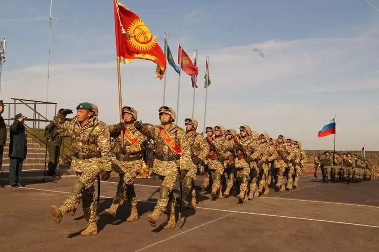 Nga cùng các đồng minh Trung Á thuộc CSTO tập trận. (Nguồn: 24.kg