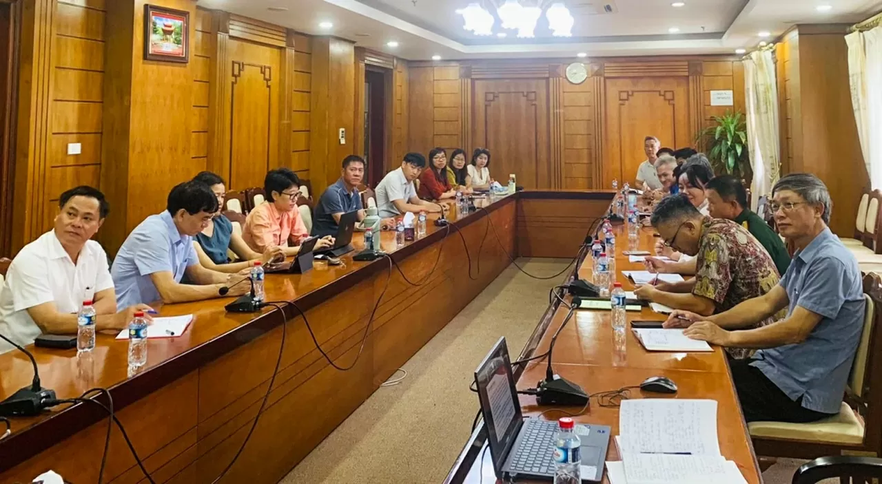 Điểm cầu Đảng ủy tại Lào. (Nguồn: ĐSQ Việt Nam tại Lào)