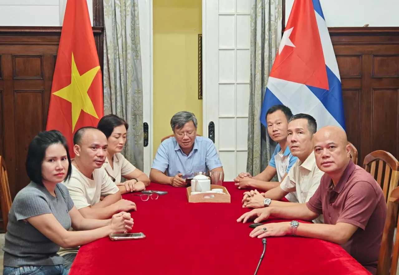 Điểm cầu Đảng ủy tại Cuba (Nguồn: ĐSQ Việt Nam tại Cuba) Điểm cầu Đảng ủy tại Cuba (Nguồn: ĐSQ Việt Nam tại Cuba)