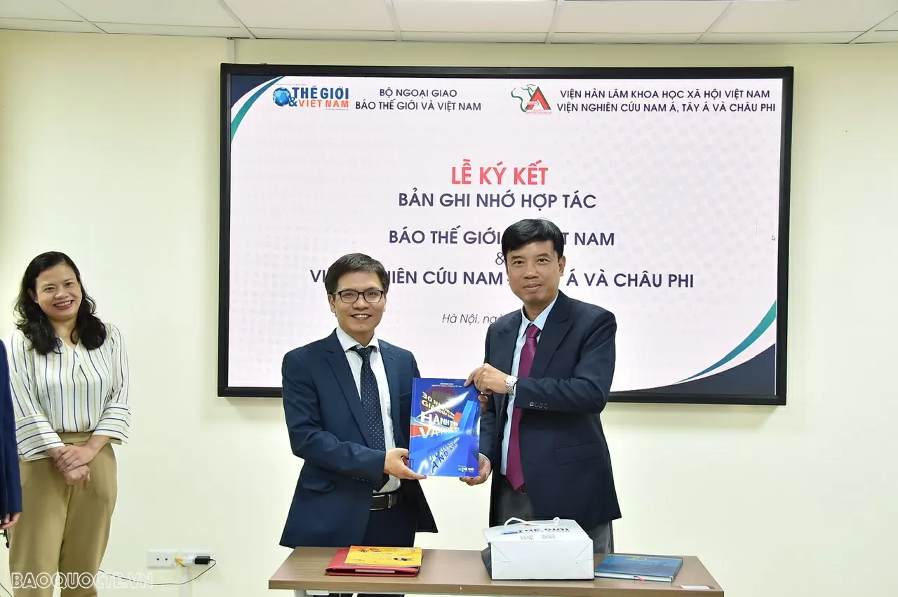 báo tgvn ký mou với viện nam á, tây á, châu phi báo tgvn ký mou với viện nam á, tây á, châu phi