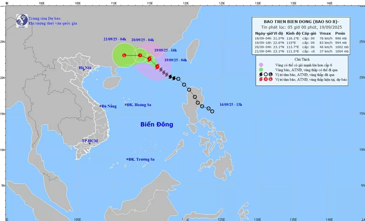Bão số không ảnh hưởng tới đất liền nước ta nhưng sau khi suy yếu thành vùng áp thấp trên đất liền Trung Quốc gây ra đợt mưa giông diện rộng ở Bắc Bộ
