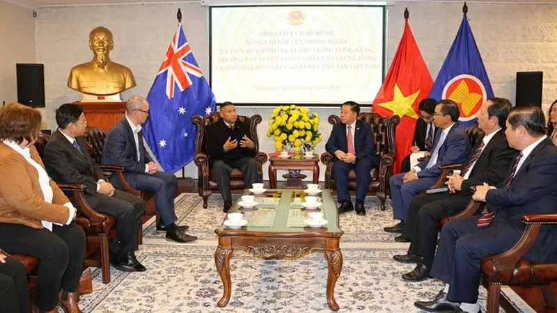 Trưởng ban Tuyên giáo và Dân vận Trung ương Nguyễn Trọng Nghĩa thăm làm việc tại Australia