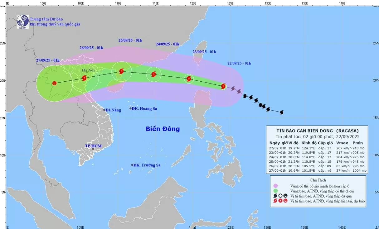 Siêu bão Ragasa có khả năng tiến vào Biển Đông, cường độ mạnh thêm, Siêu bão Ragasa có khả năng tiến vào Biển Đông, cường độ mạnh thêm,