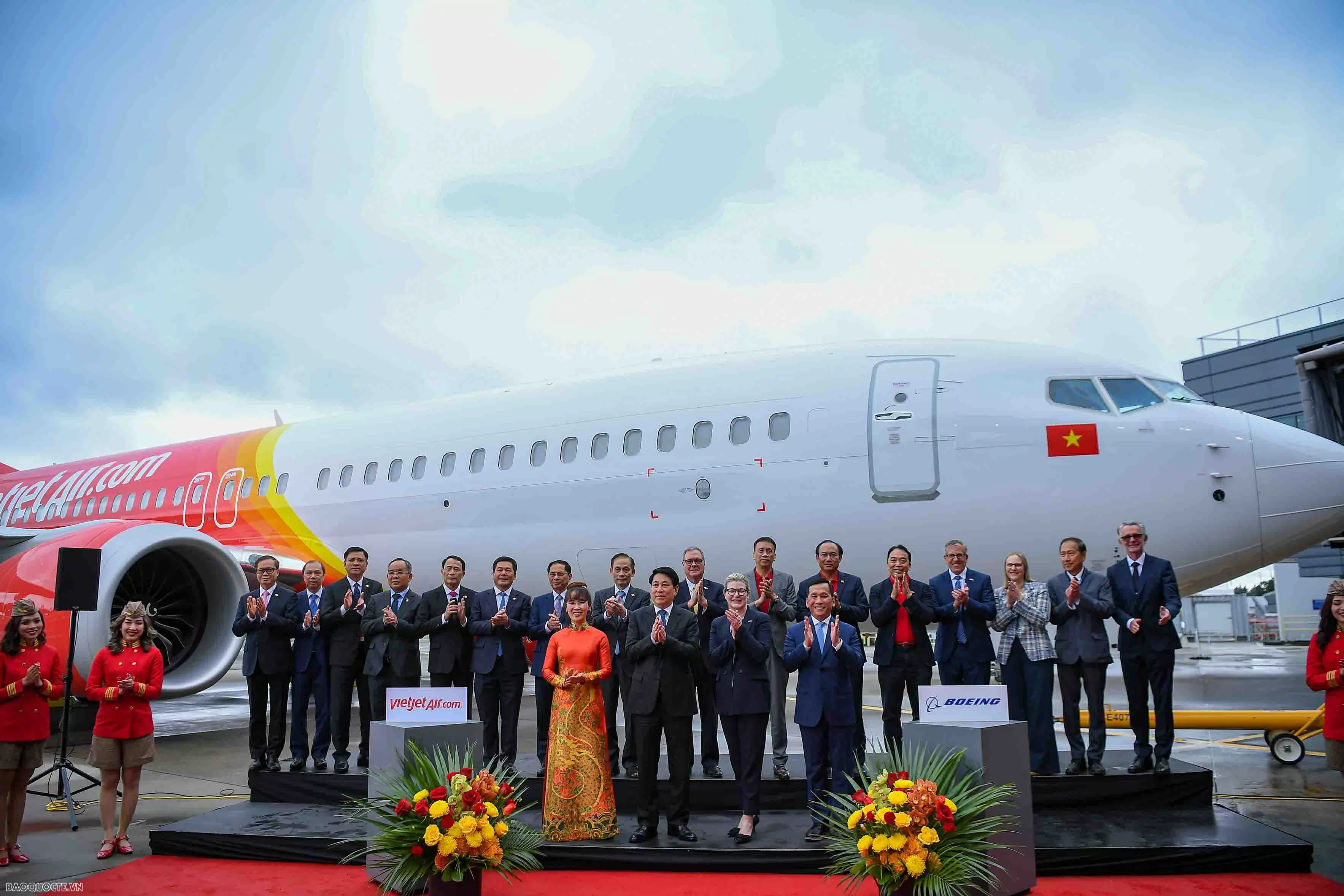 Chủ tịch nước Lương Cường chứng kiến Vietjet nhận bàn giao tàu bay Boeing đầu tiên