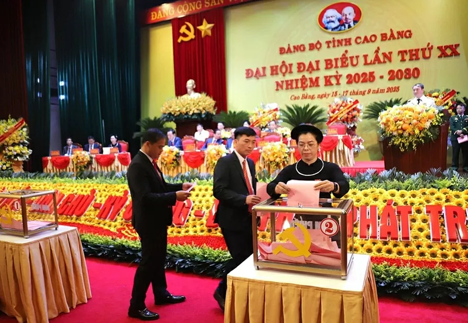 Đại hội đại biểu Đảng bộ tỉnh Cao Bằng lần thứ XX, nhiệm kỳ 2025 - 2030 thành công tốt đẹp