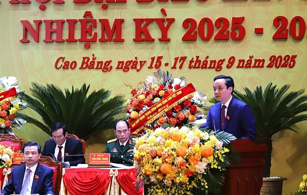 Đại hội đại biểu Đảng bộ tỉnh Cao Bằng lần thứ XX, nhiệm kỳ 2025 - 2030 thành công tốt đẹp