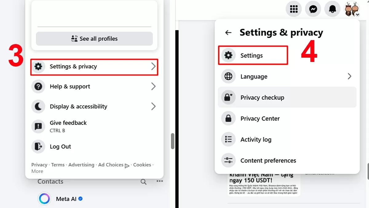Vào phần Cài đặt.