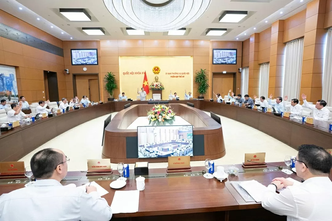 Toàn cảnh phiên họp Ủy ban Thường vụ Quốc hội sáng 22/9. (Nguồn: Quốc hội)