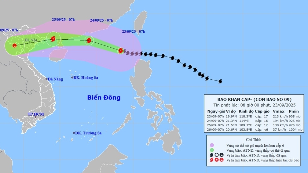 Bộ Y tế: Trực chuyên môn, sẵn sàng thu dung cấp cứu nạn nhân do siêu bão Ragasa