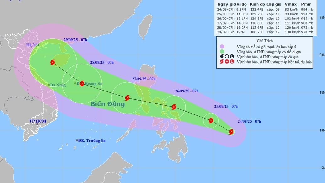 du bao thoi tiet khoang dem 269 bao bualoi se di vao bien dong tro thanh con bao so 10