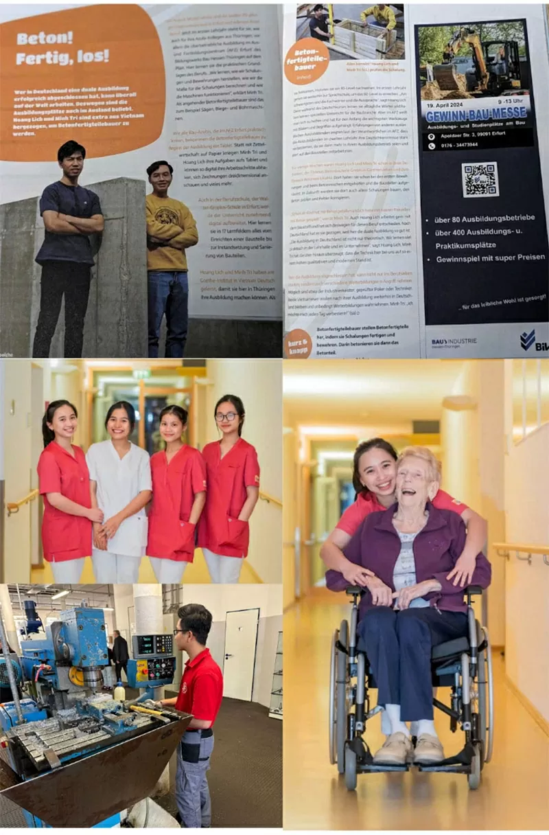 Các cựu học viên SHD đến từ Đồng bằng sông Cửu Long đang học tập và làm việc tại Đức