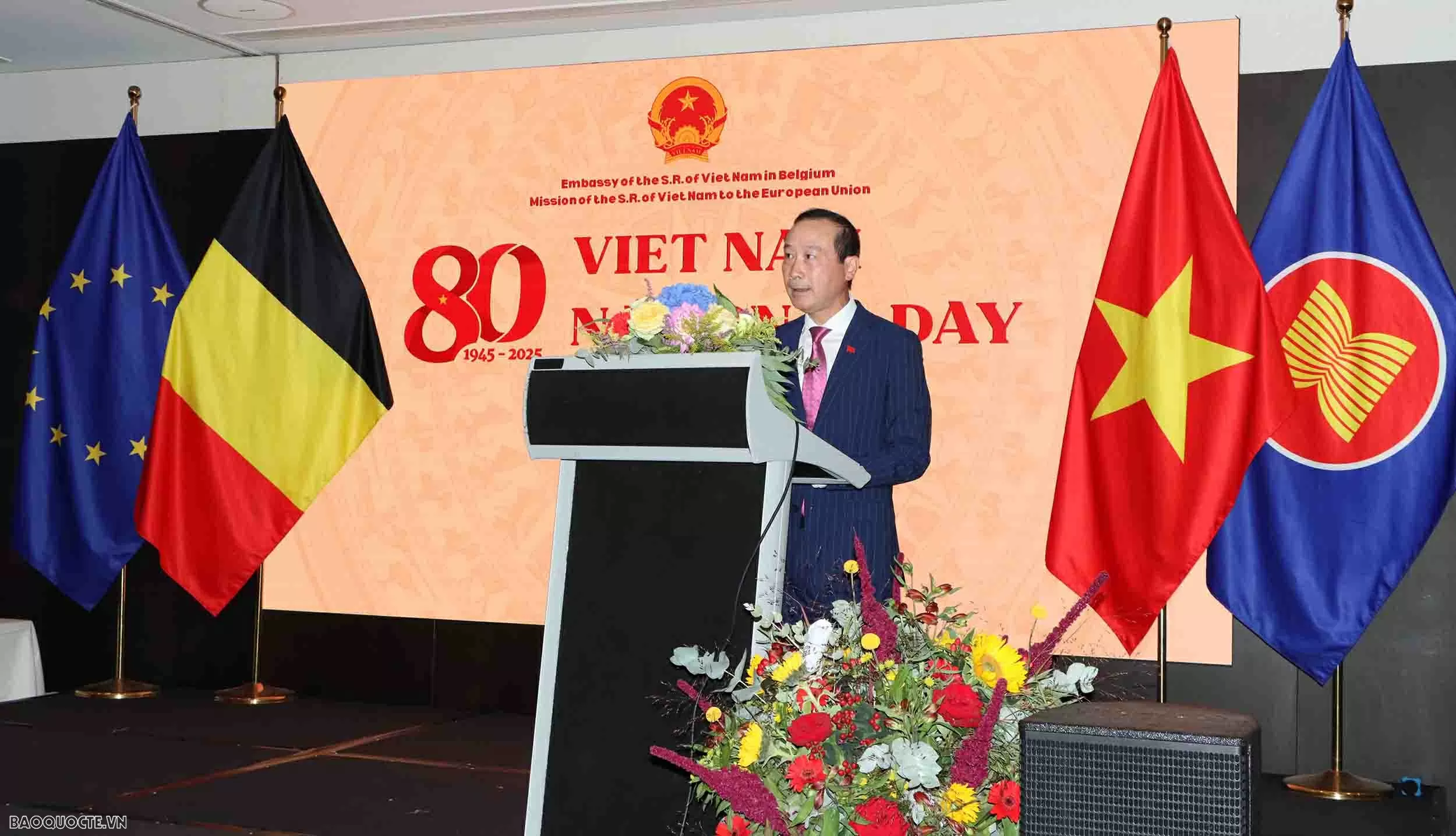 Đại sứ quán Việt Nam tại Bỉ tổ chức trọng thể Lễ kỷ niệm 80 năm Quốc khánh 2/9