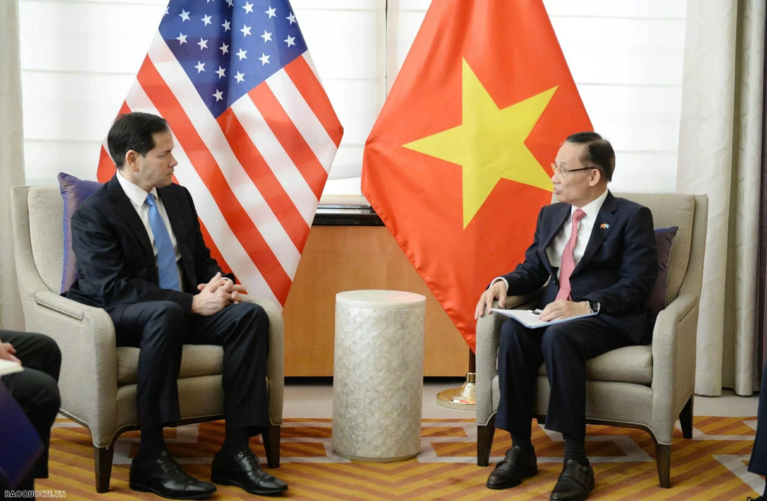 Chủ tịch nước Lương Cường tiếp Ngoại trưởng Hoa Kỳ Marco Rubio