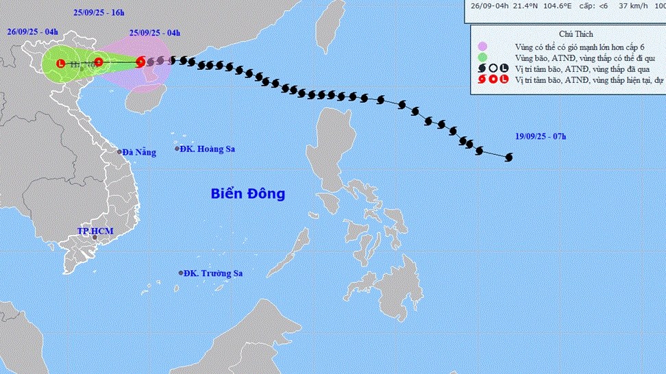 du bao bao so 9 chieu nay 259 suy yeu thanh ap thap nhiet doi tren dat lien khu vuc dong bac bac bo