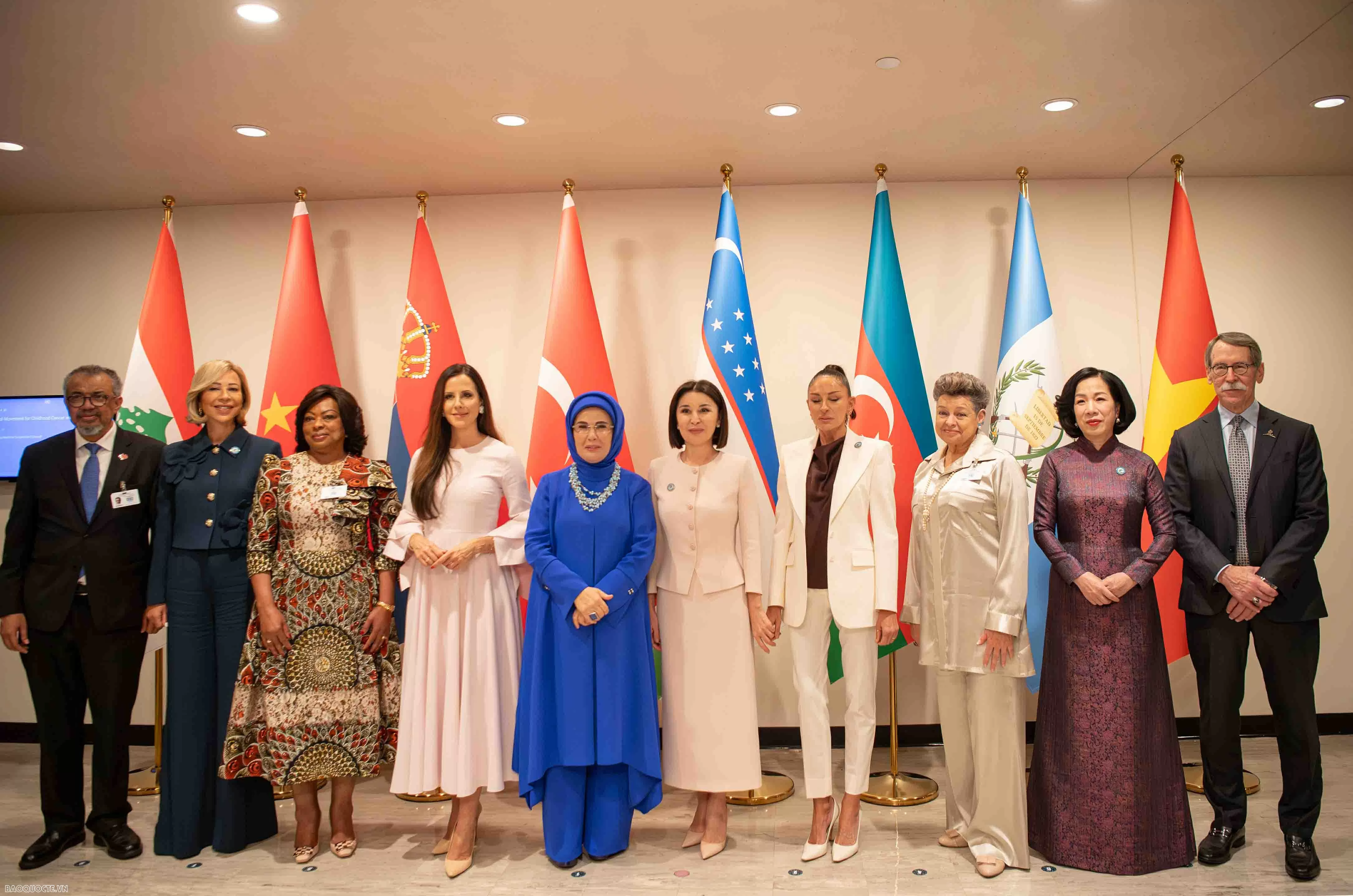 Phu nhân Chủ tịch nước dự sự kiện Phong trào toàn cầu nhằm cải thiện khả năng sống sót và giảm thiểu thiệt hại cho trẻ em bị ung thư và các bệnh hiểm nghèo khác Phu nhân Chủ tịch nước dự phiên họp đặc biệt của Đại hội đồng Liên hợp quốc Khoá 80