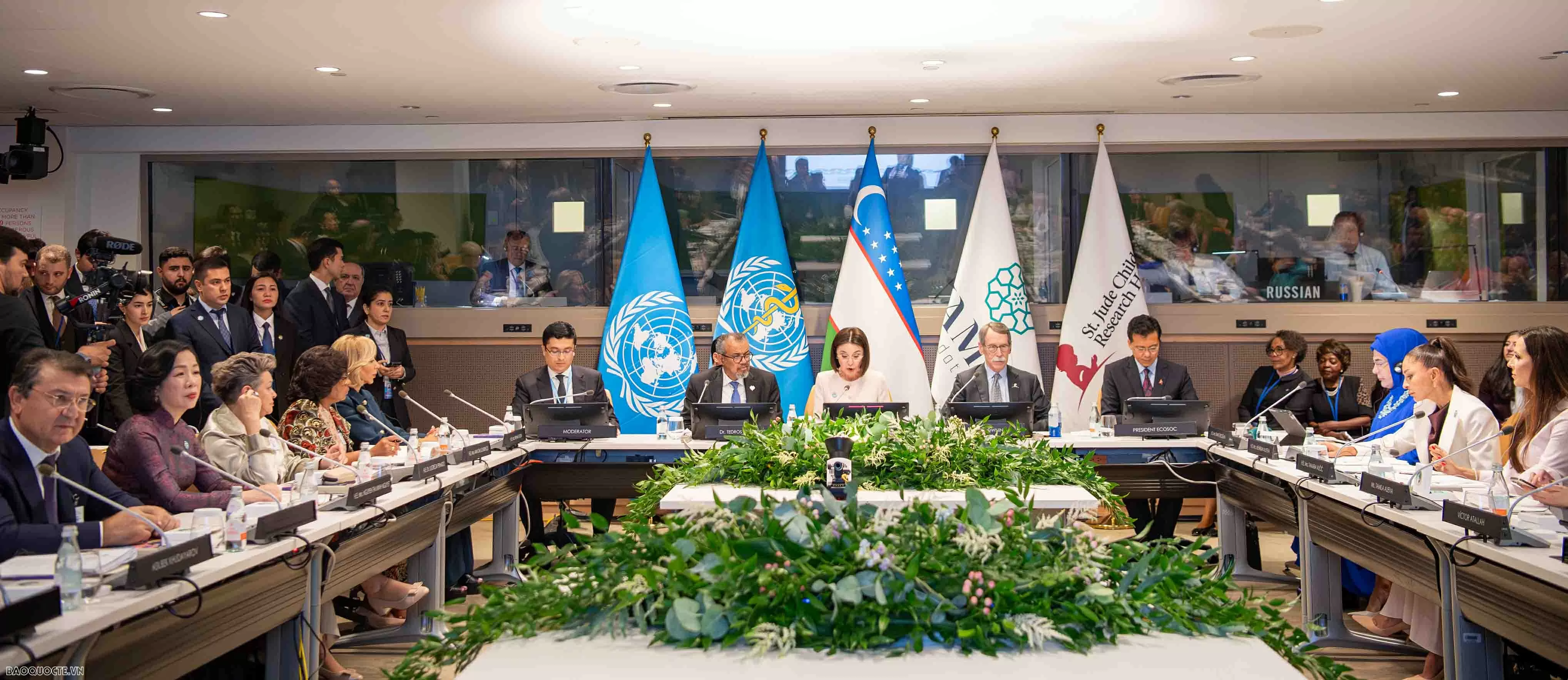 Phu nhân Chủ tịch nước dự sự kiện Phong trào toàn cầu nhằm cải thiện khả năng sống sót và giảm thiểu thiệt hại cho trẻ em bị ung thư và các bệnh hiểm nghèo khác Phu nhân Chủ tịch nước dự phiên họp đặc biệt của Đại hội đồng Liên hợp quốc Khoá 80