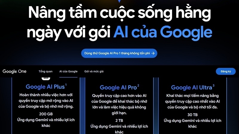 Google ra mắt gói AI mới tại Việt Nam chỉ 122.000 đồng