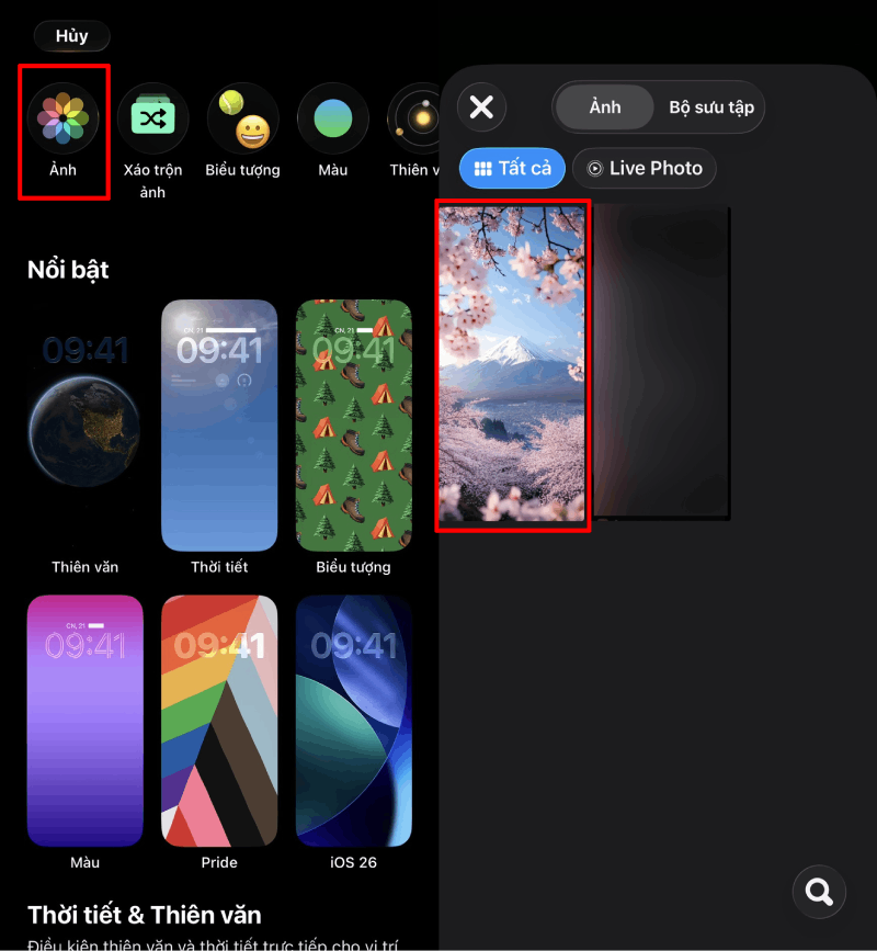 Trong danh mục Ảnh, hãy chọn bức ảnh 3D mà bạn vừa tải về. Trong danh mục Ảnh, hãy chọn bức ảnh 3D mà bạn vừa tải về.