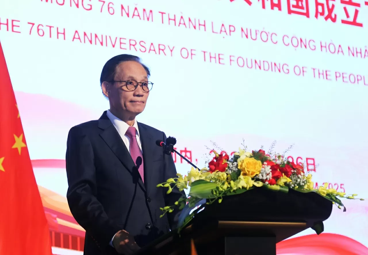 Tiệc chiêu đãi kỷ niệm Quốc khánh Trung Quốc: Củng cố tình hữu nghị Việt - Trung trong thời đại mới