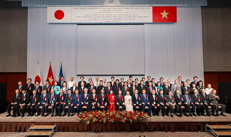 Tổng Lãnh sự quán Việt Nam ở Fukuoka tổ chức Lễ kỷ niệm 80 năm Quốc khánh và 15 năm năm thành lập